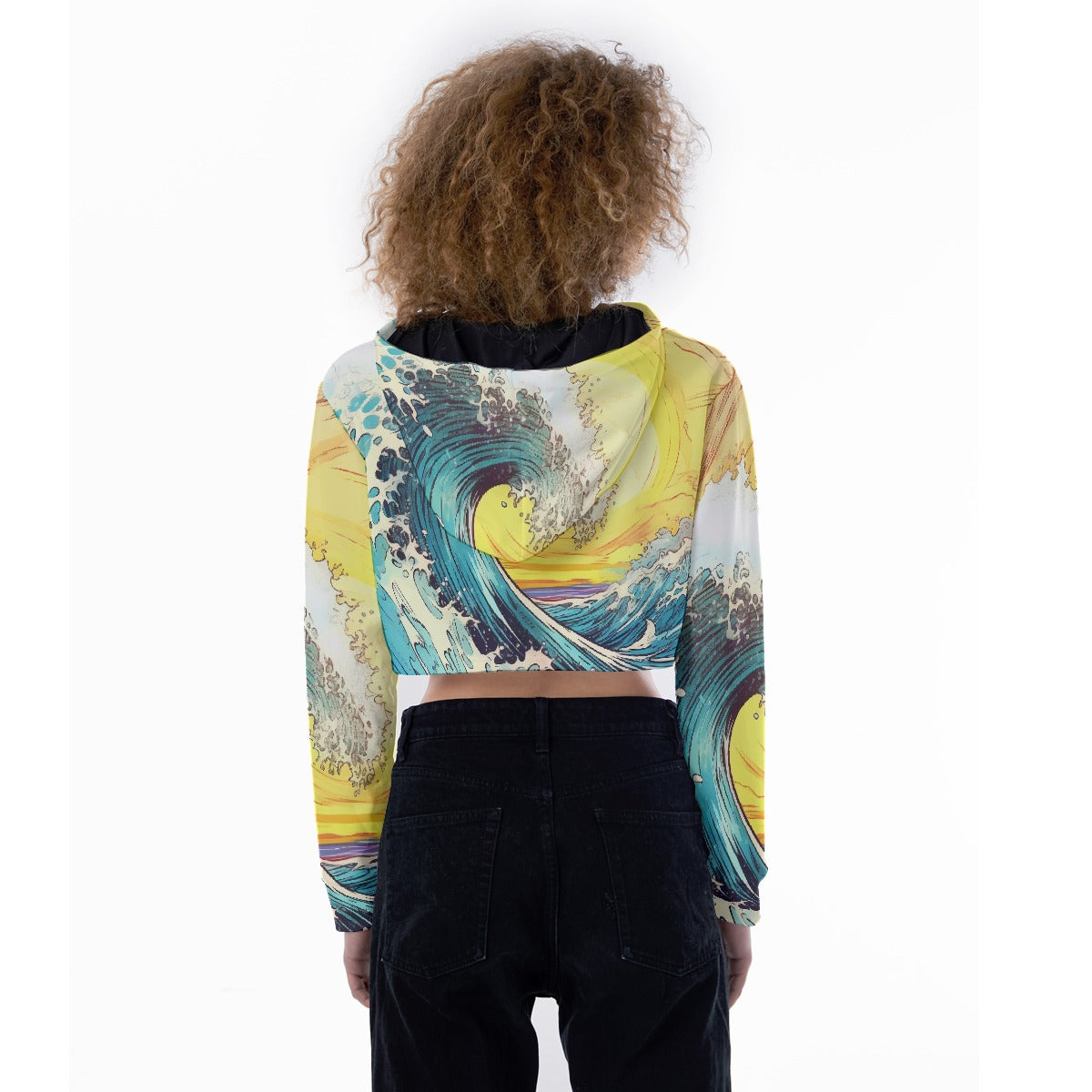 All-Over Print Women's Crop Top Hoodie