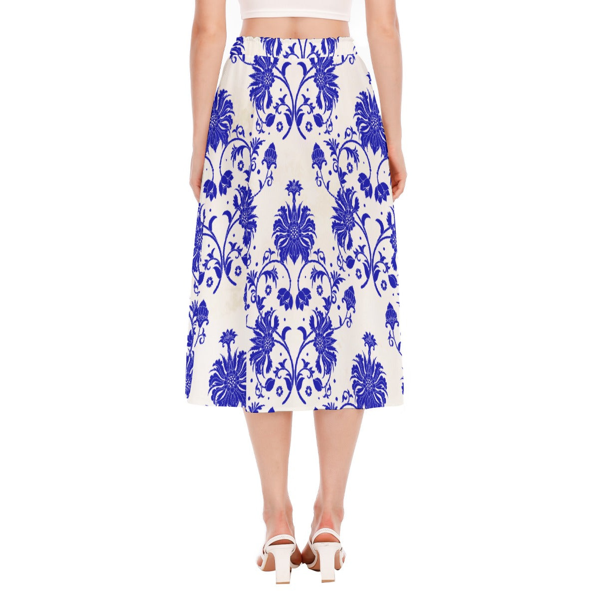 All-Over Print Women's Long Section Chiffon Skirt