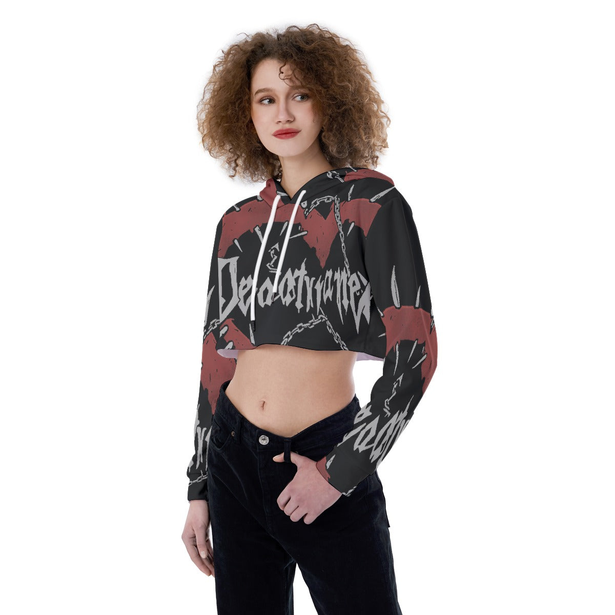 All-Over Print Women's Crop Top Hoodie