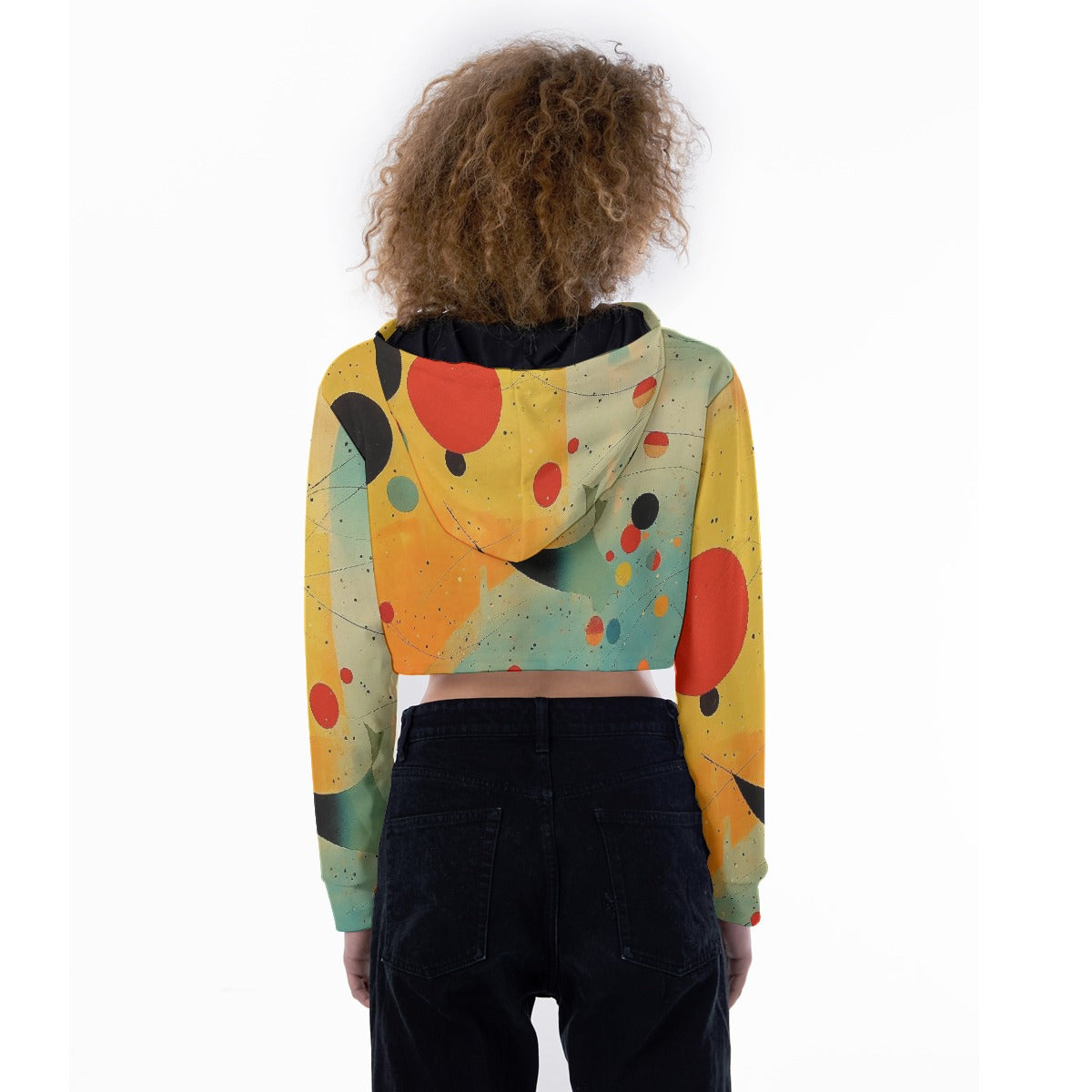 All-Over Print Women's Crop Top Hoodie