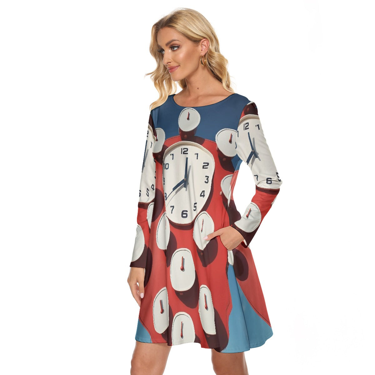 All-Over Print Women's Crew Neck Dress