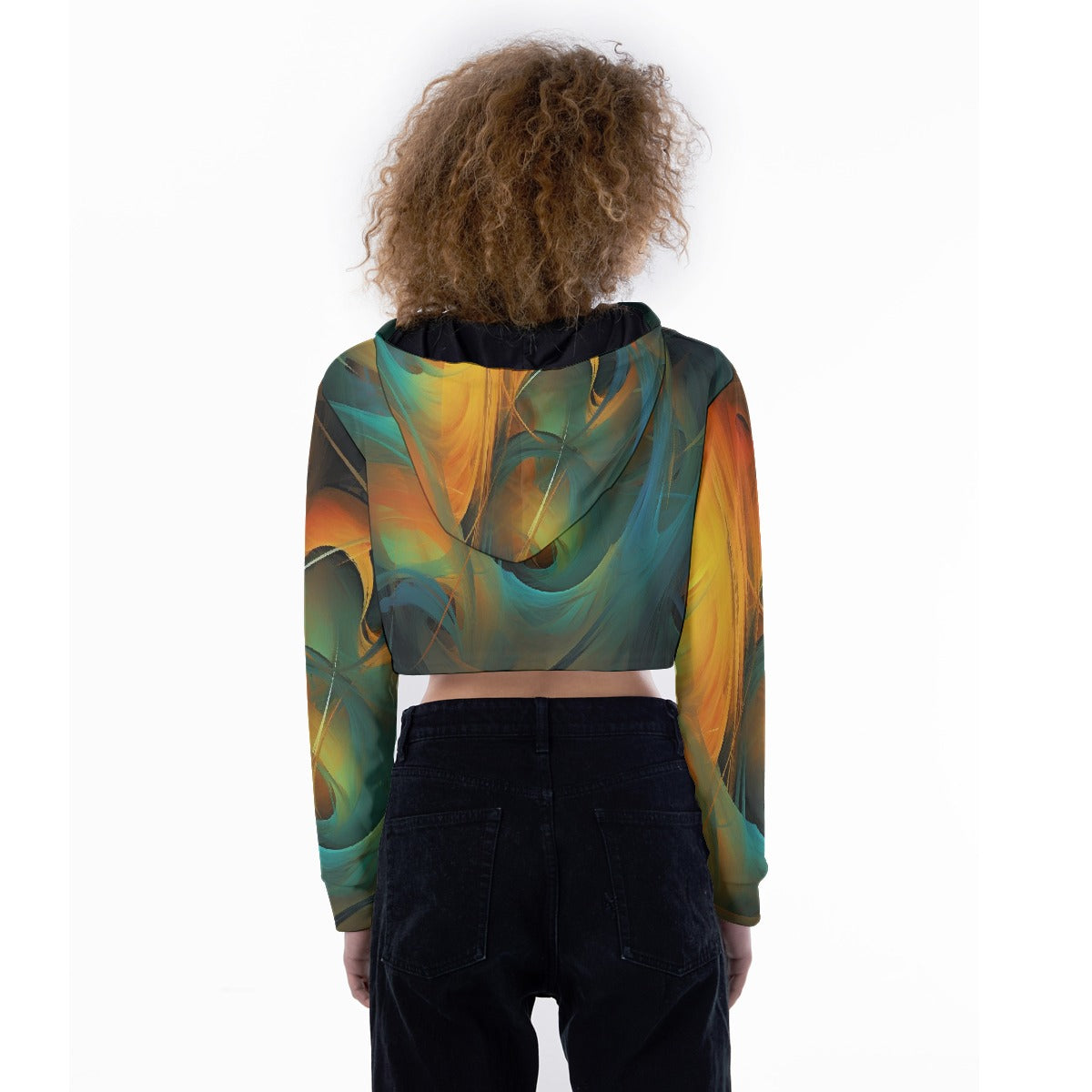 All-Over Print Women's Crop Top Hoodie