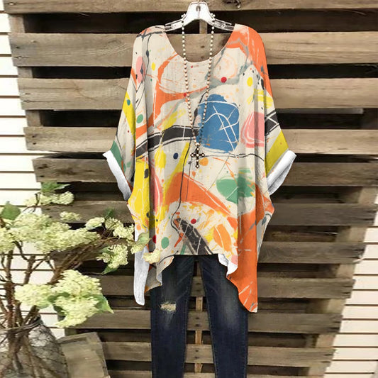 All-Over Print Women's Bat Sleeve Shirt