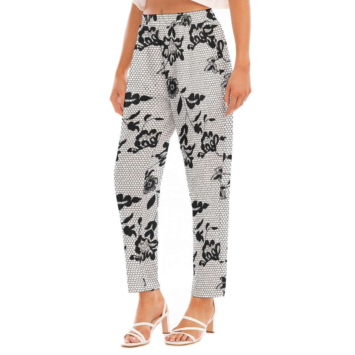 All-Over Print Women's Loose Straight-leg Pants