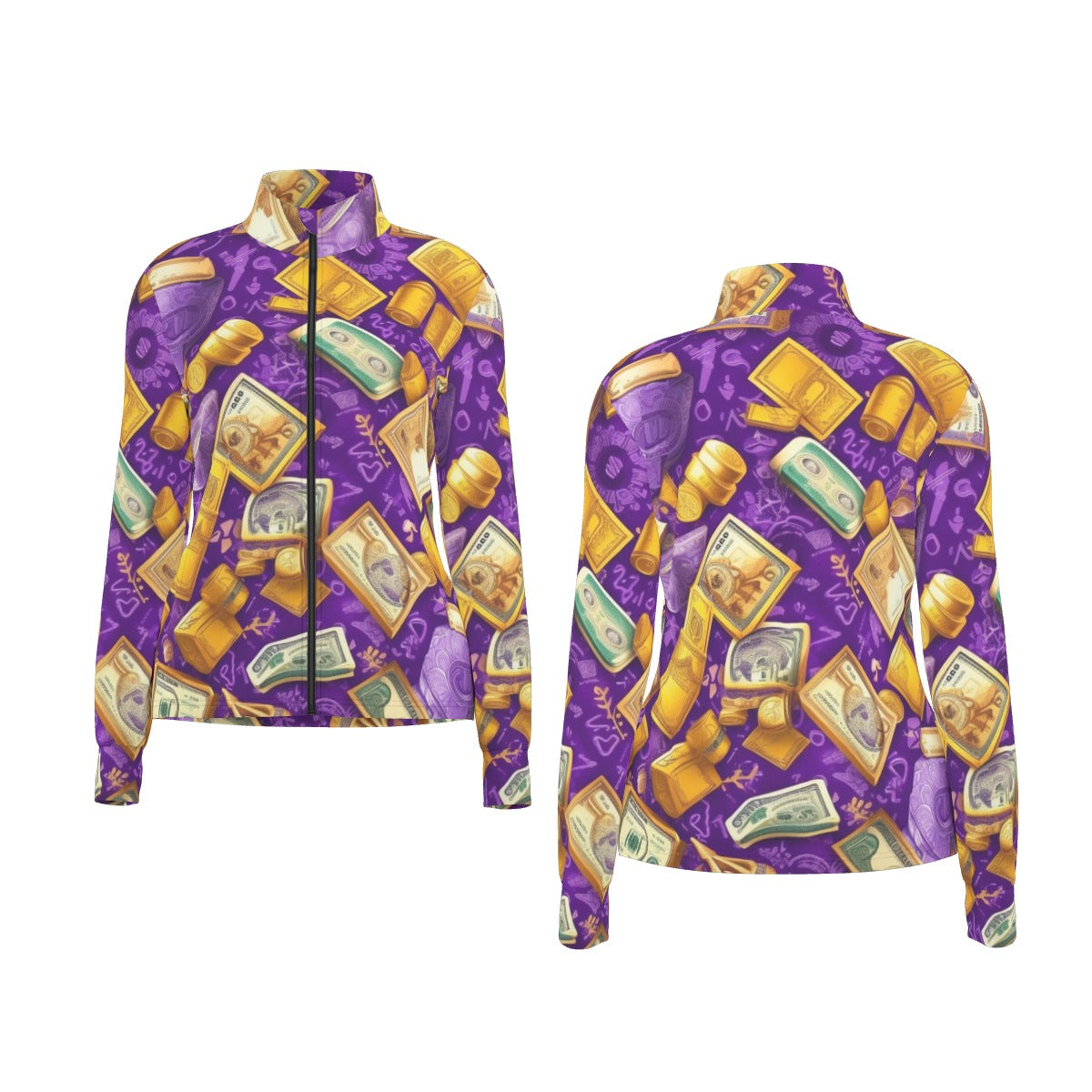 All-Over Print Women's Long Sleeve Thumbhole Jacket