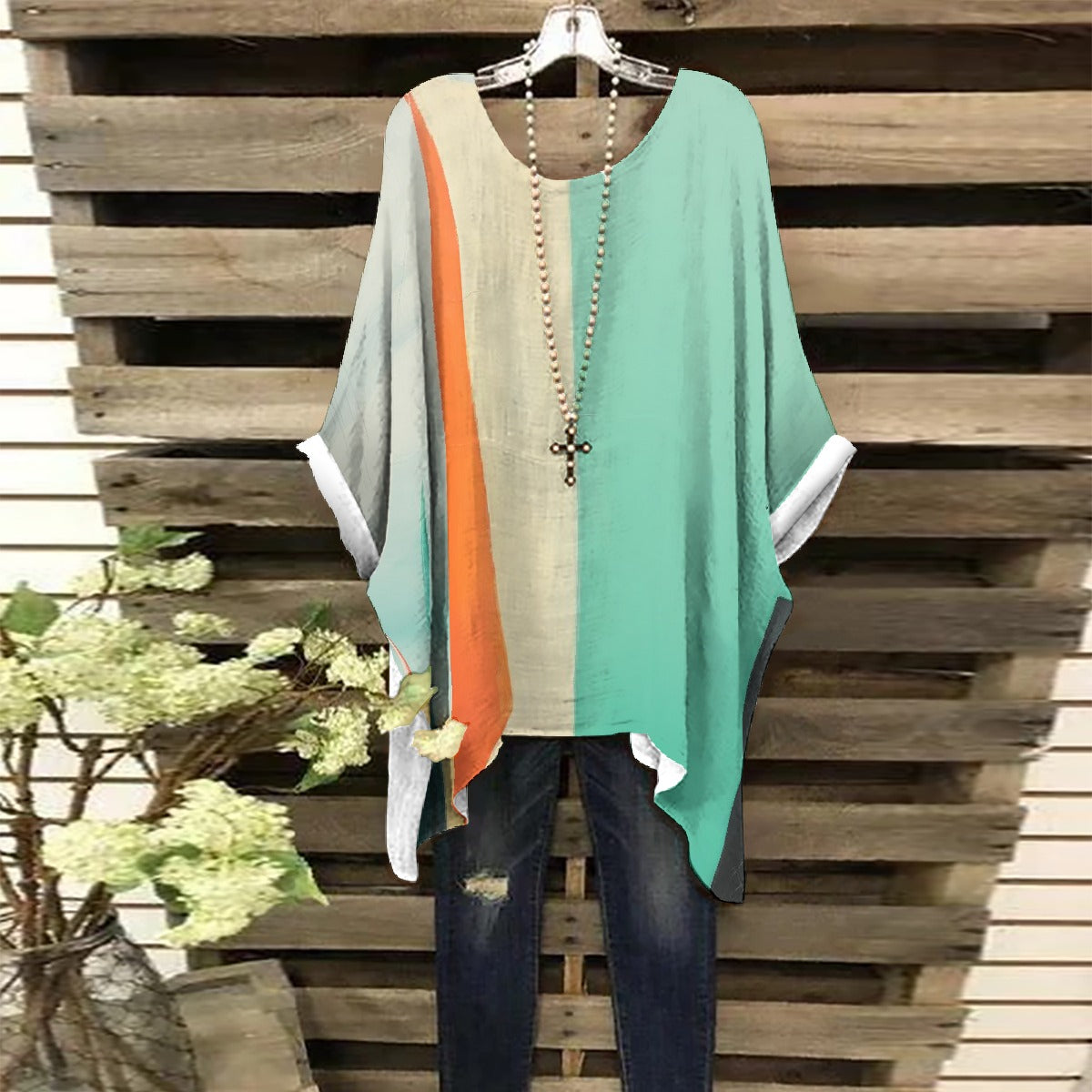 All-Over Print Women's Bat Sleeve Shirt