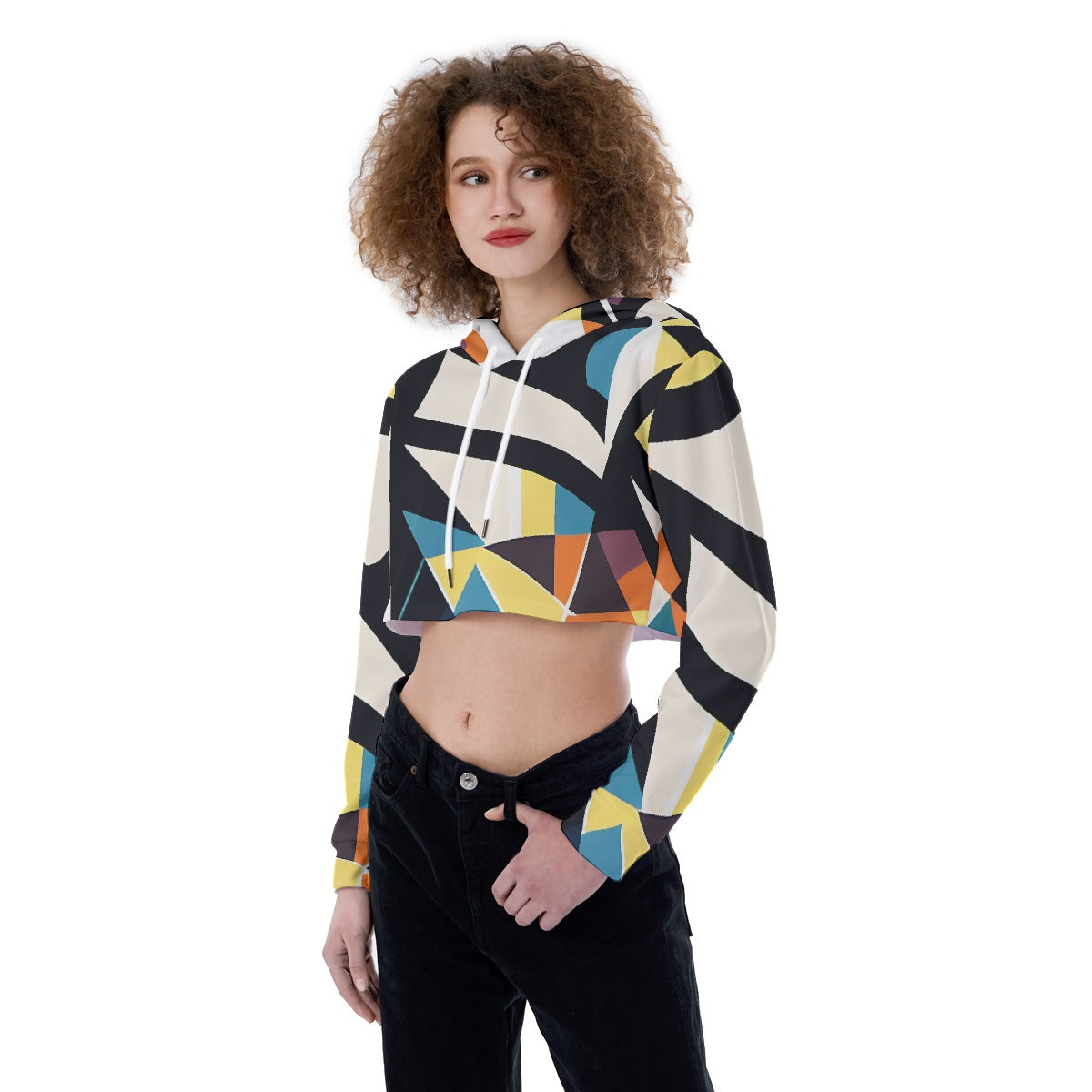 All-Over Print Women's Crop Top Hoodie