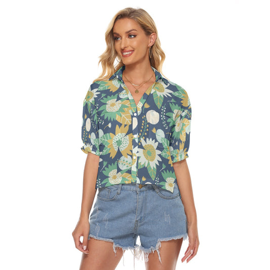 All-Over Print Women's V-neck Shirts