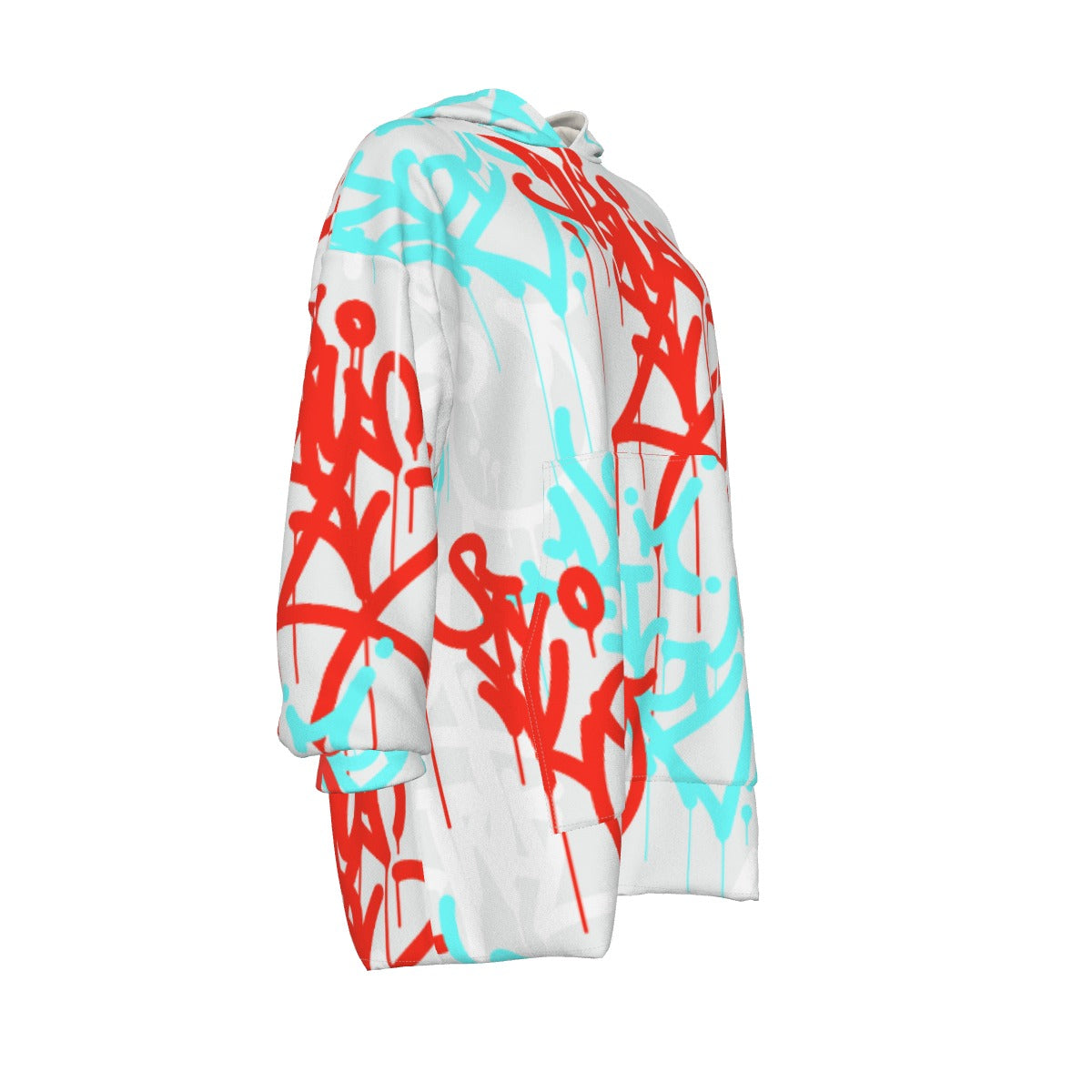 All-Over Print Women's Sherpa Fleece Hoodie Blanket