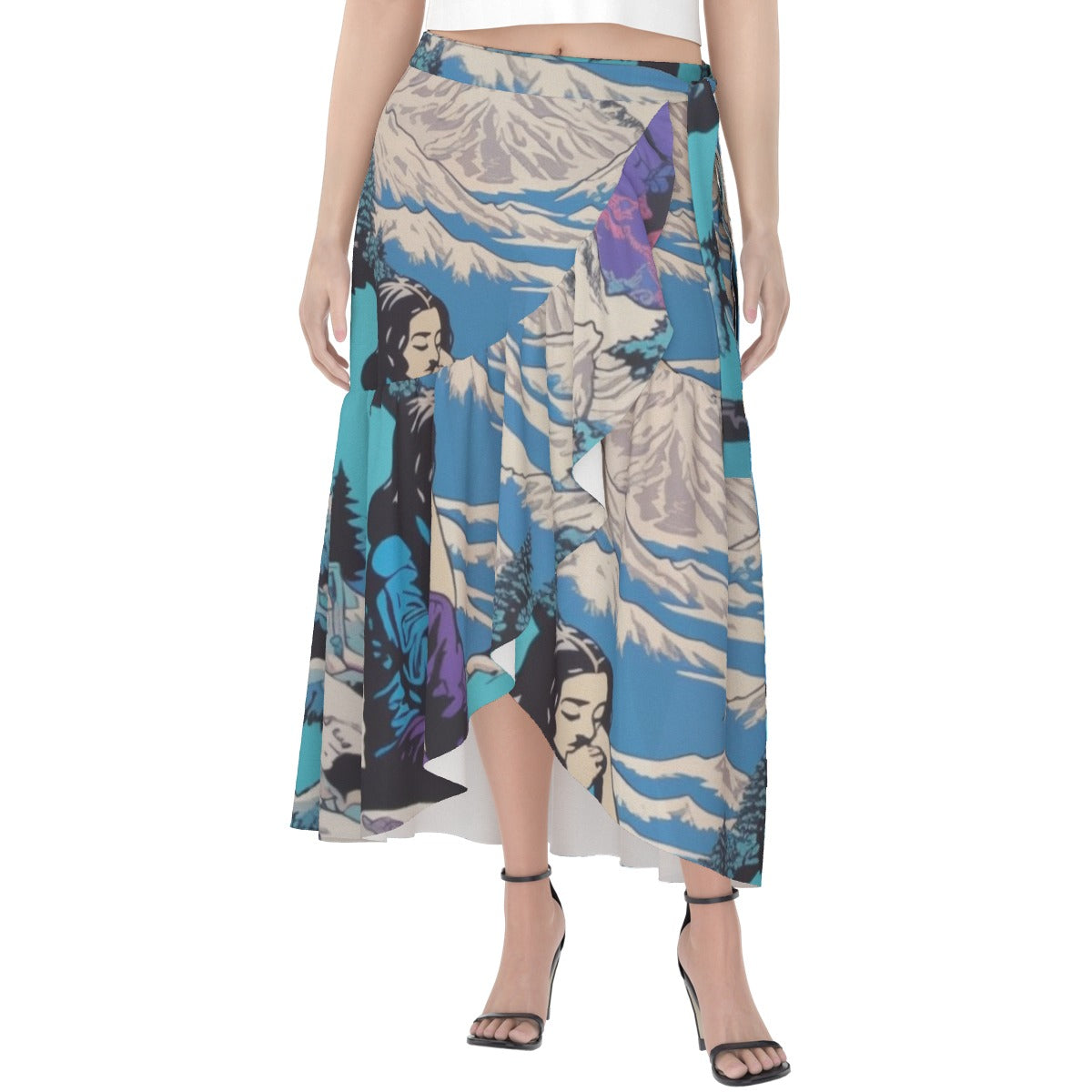 All-Over Print Women's Wrap Skirt