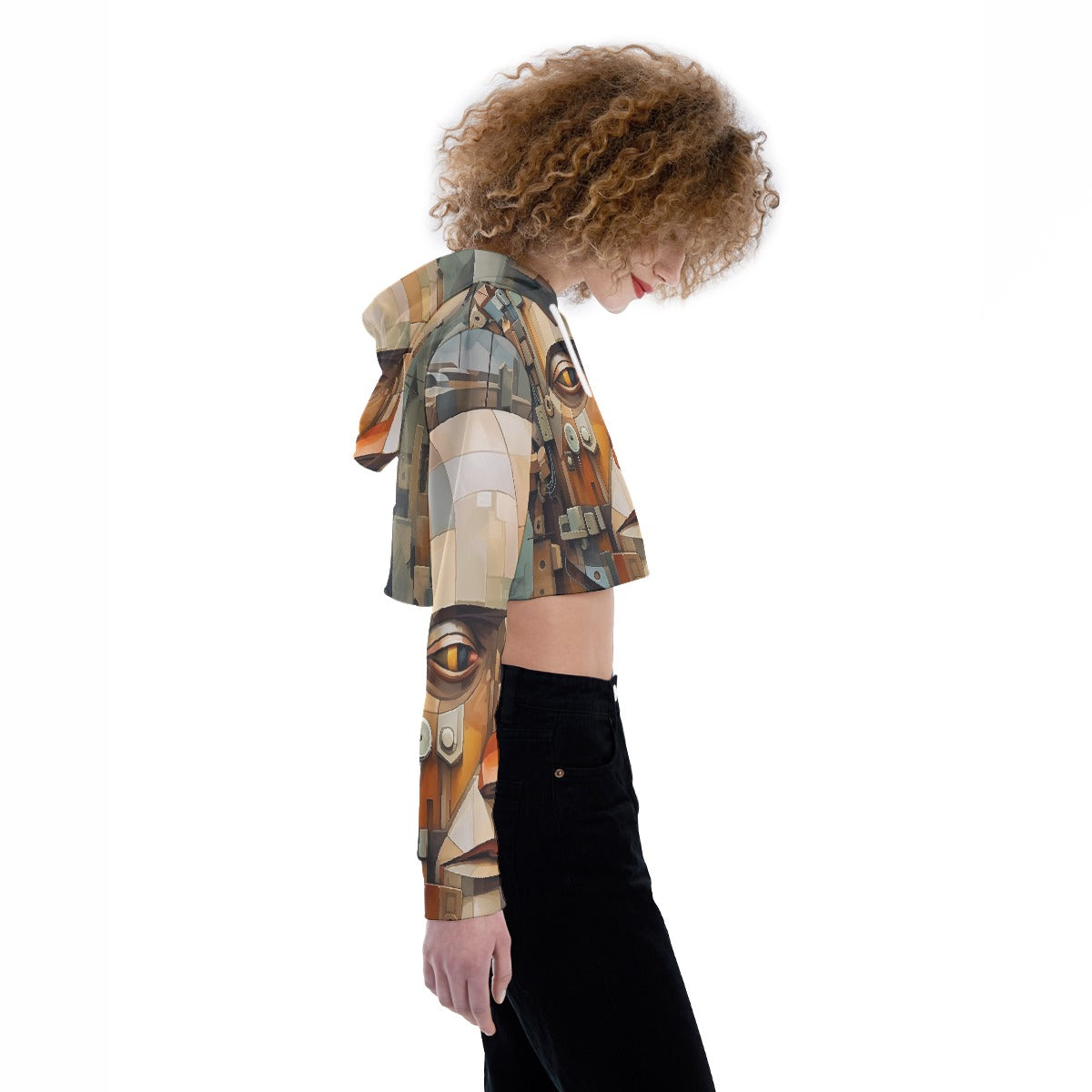 All-Over Print Women's Crop Top Hoodie