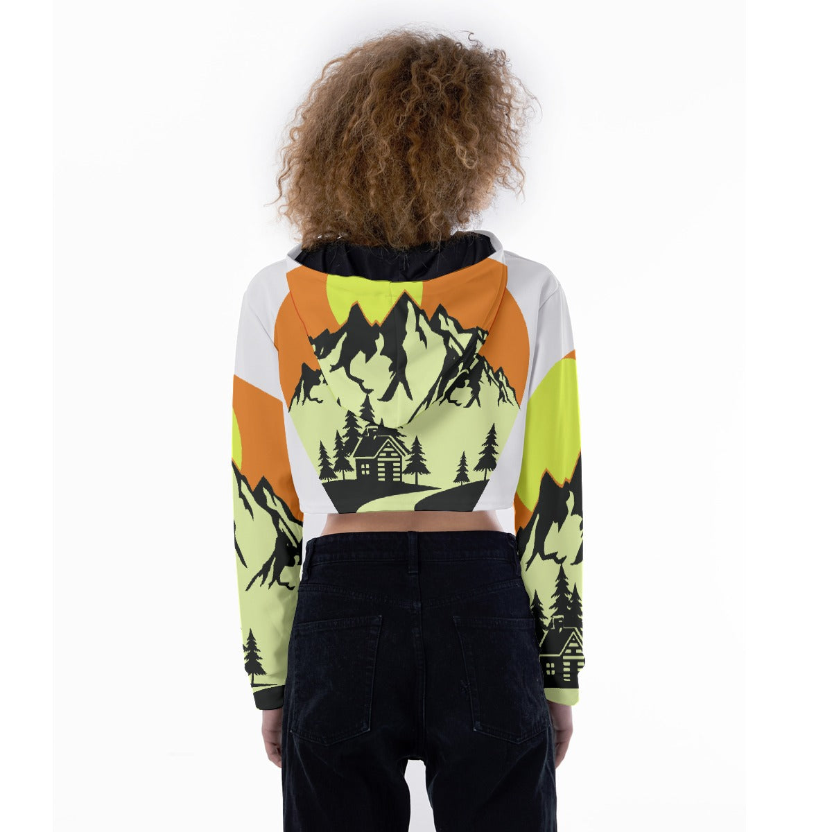 All-Over Print Women's Crop Top Hoodie