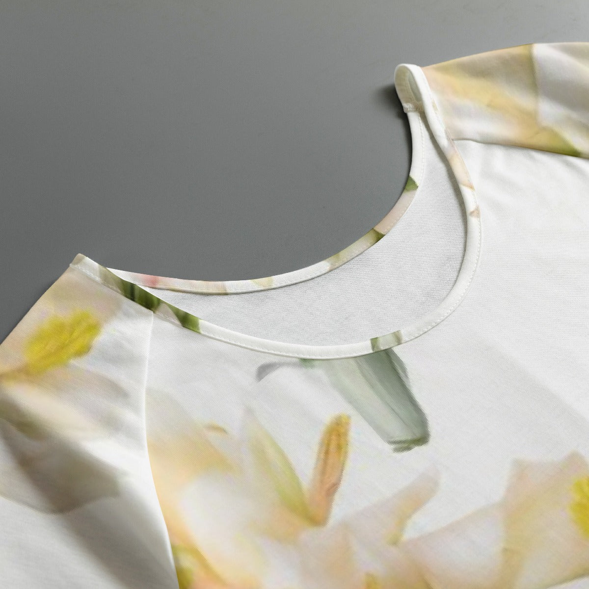 All-Over Print Women's Round Neck T-shirt With Raglan Sleeve
