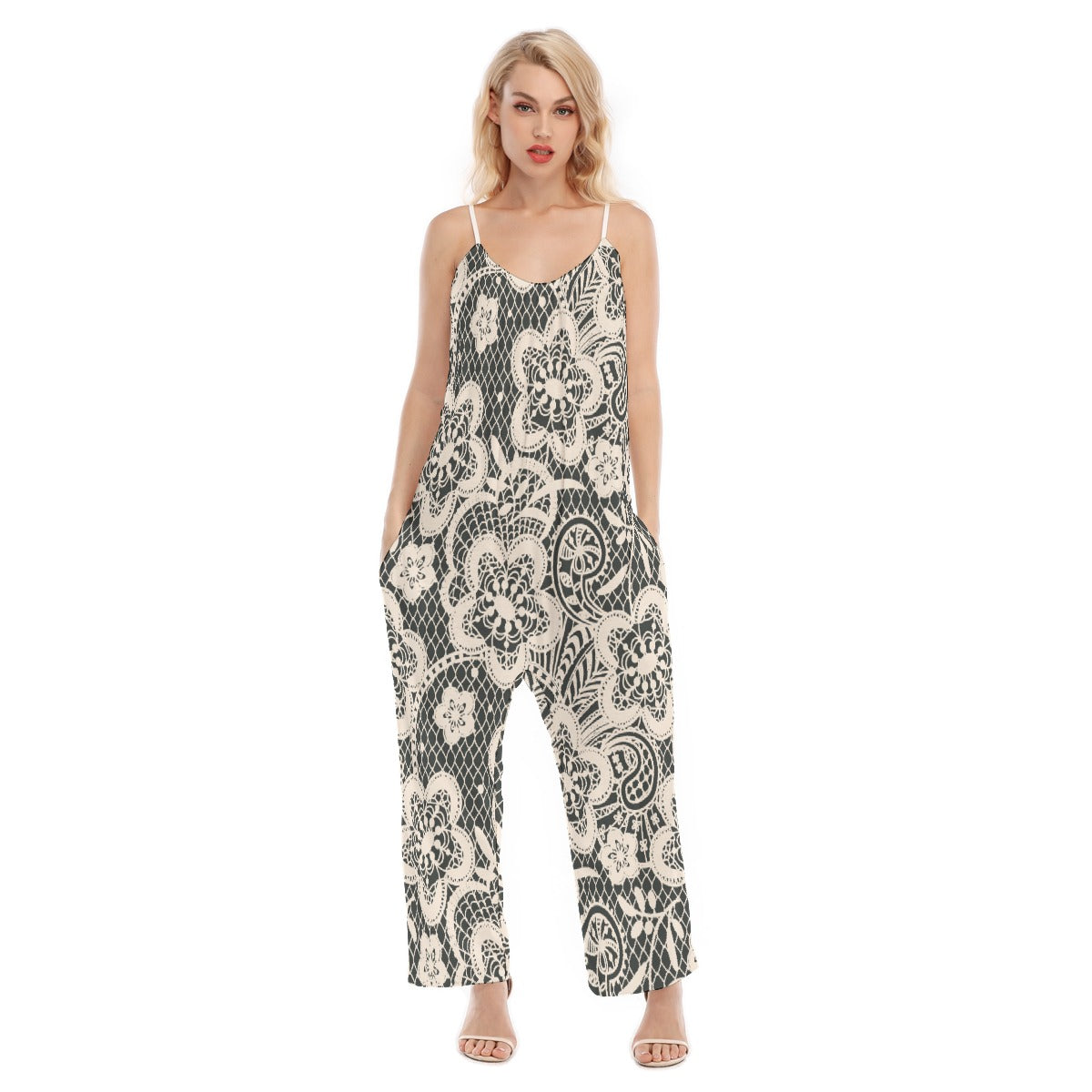 All-Over Print Women's Loose Cami Jumpsuit