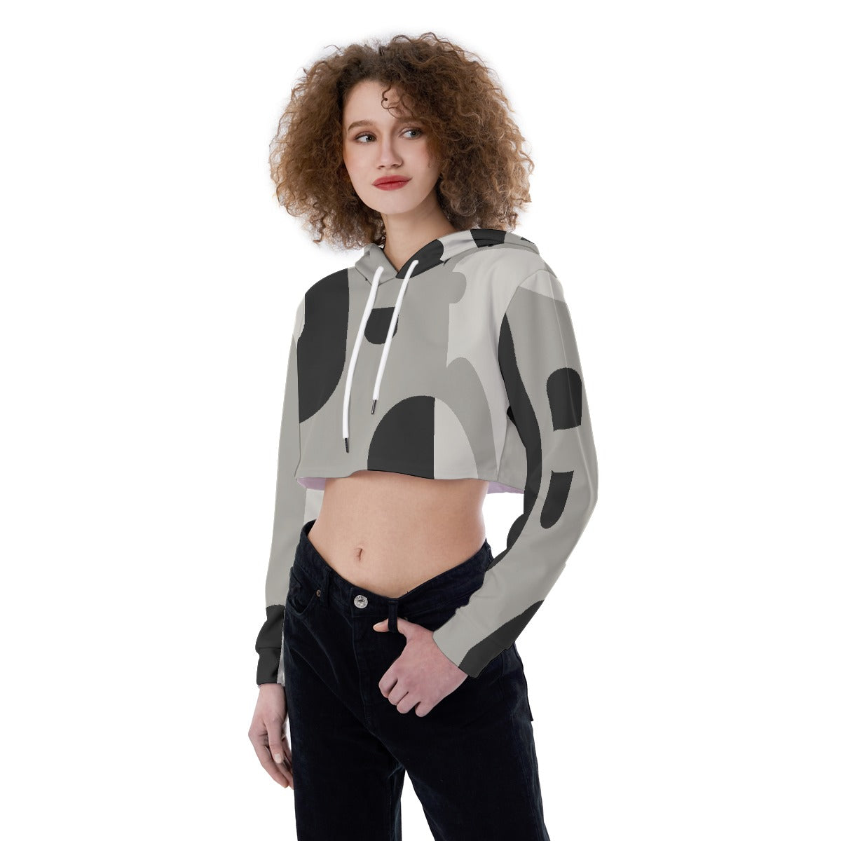 All-Over Print Women's Crop Top Hoodie