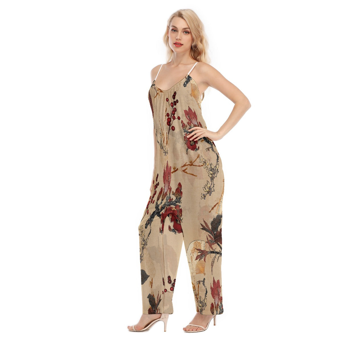 All-Over Print Women's Loose Cami Jumpsuit