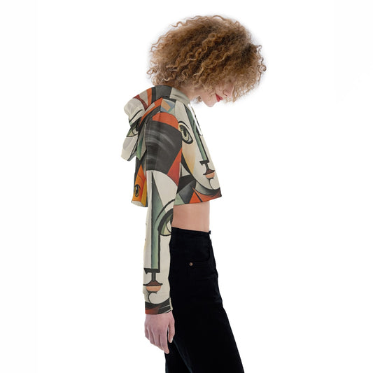 All-Over Print Women's Crop Top Hoodie