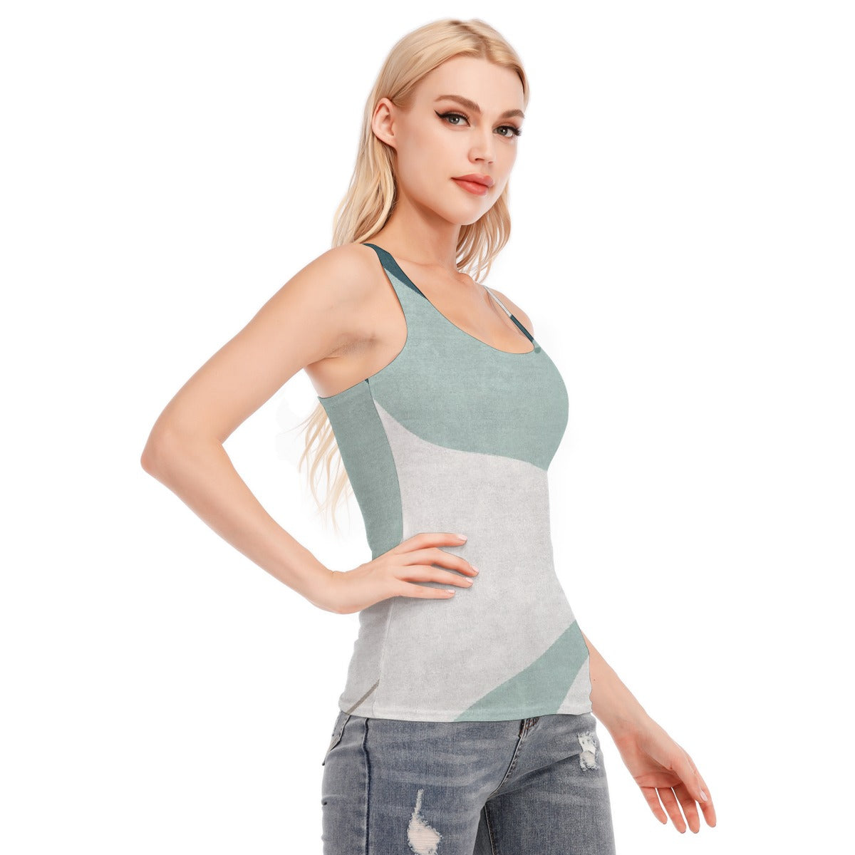 All-Over Print Women's Racer Vest | 190GSM Cotton