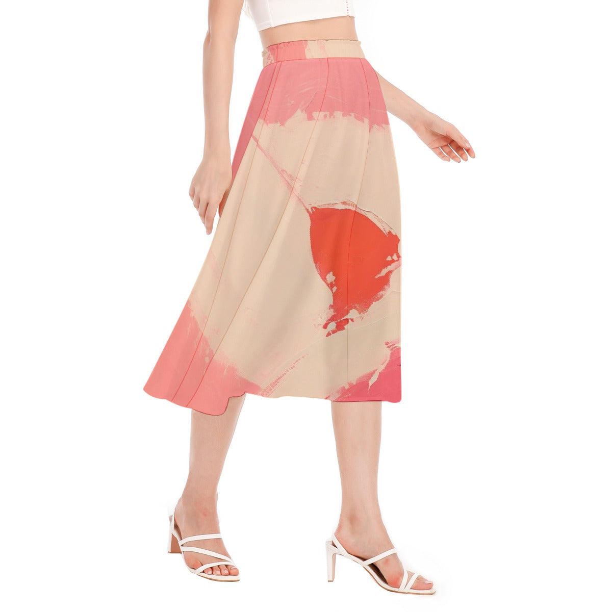 All-Over Print Women's Long Section Chiffon Skirt