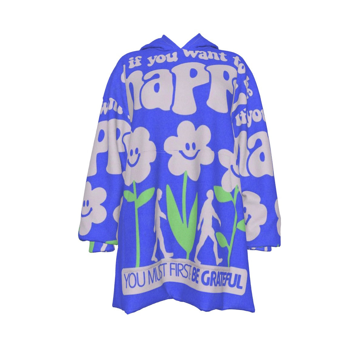All-Over Print Women's Sherpa Fleece Hoodie Blanket