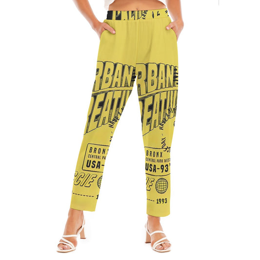 All-Over Print Women's Loose Straight-leg Pants