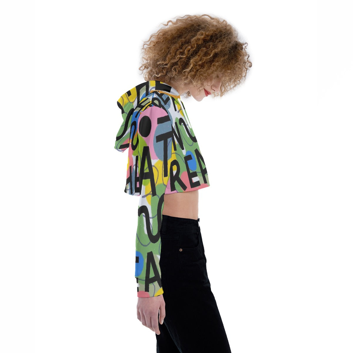 All-Over Print Women's Crop Top Hoodie