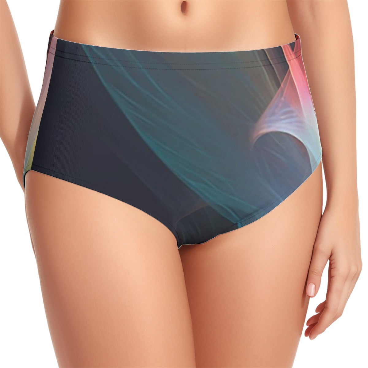 All-Over Print Women's Swimsuit Set With Halter