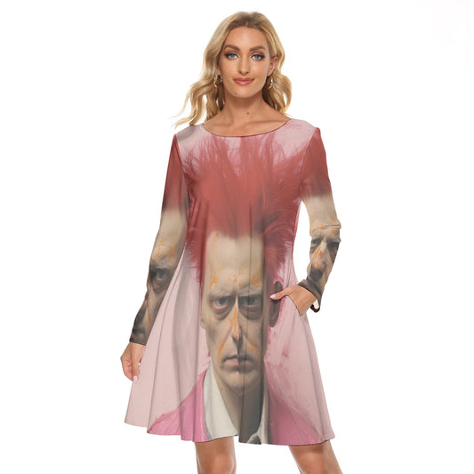All-Over Print Women's Crew Neck Dress