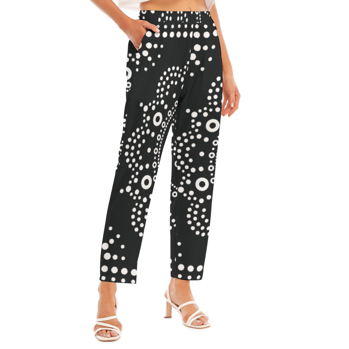 All-Over Print Women's Loose Straight-leg Pants