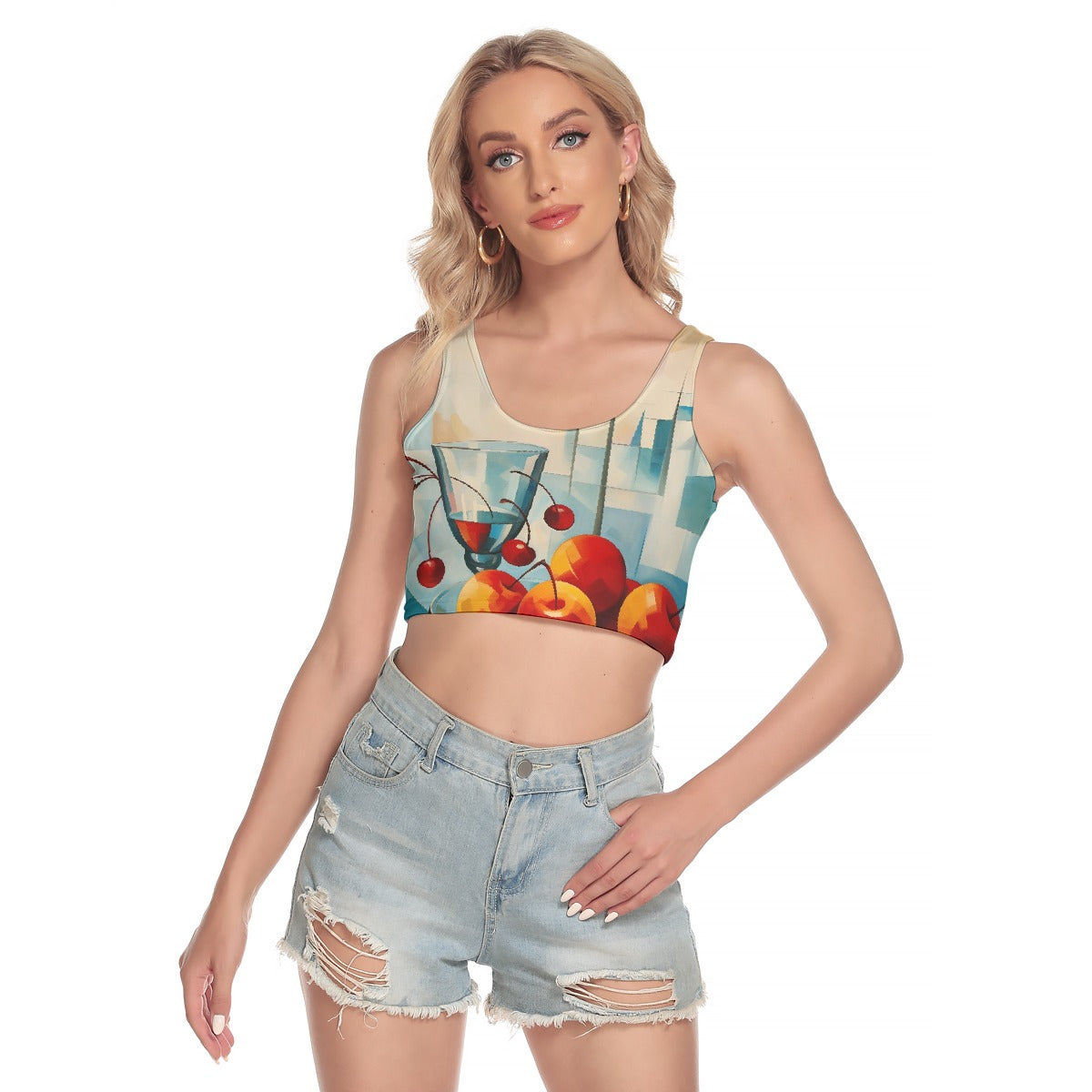 All-Over Print Women's Sport Crop Tank Top
