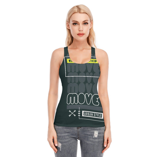 All-Over Print Women's Racer Vest | 190GSM Cotton