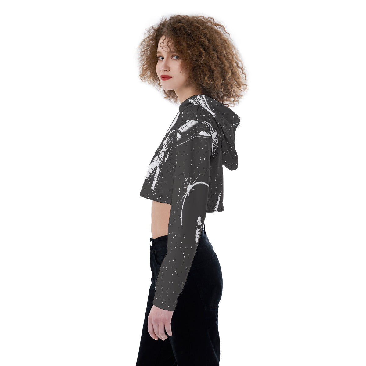 All-Over Print Women's Crop Top Hoodie