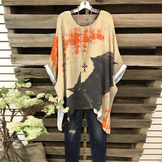 All-Over Print Women's Bat Sleeve Shirt