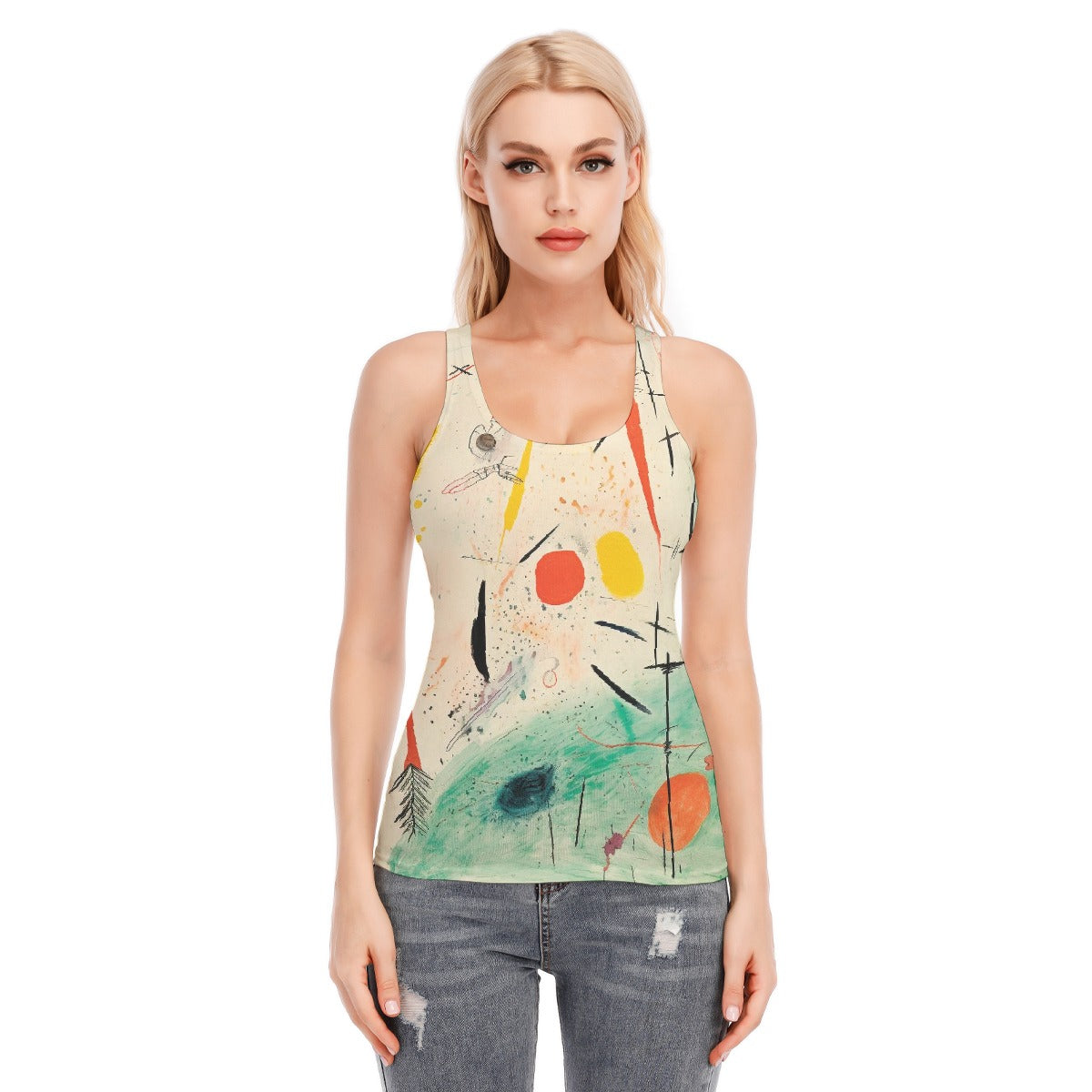 All-Over Print Women's Racer Vest | 190GSM Cotton