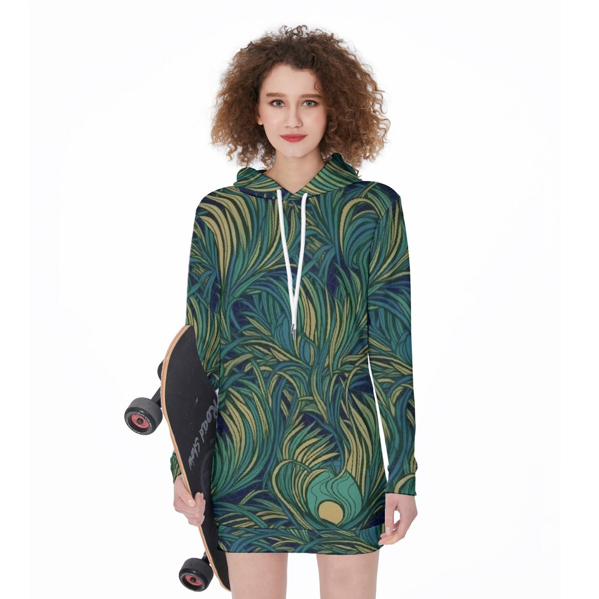 All-Over Print Women's Long Hoodie