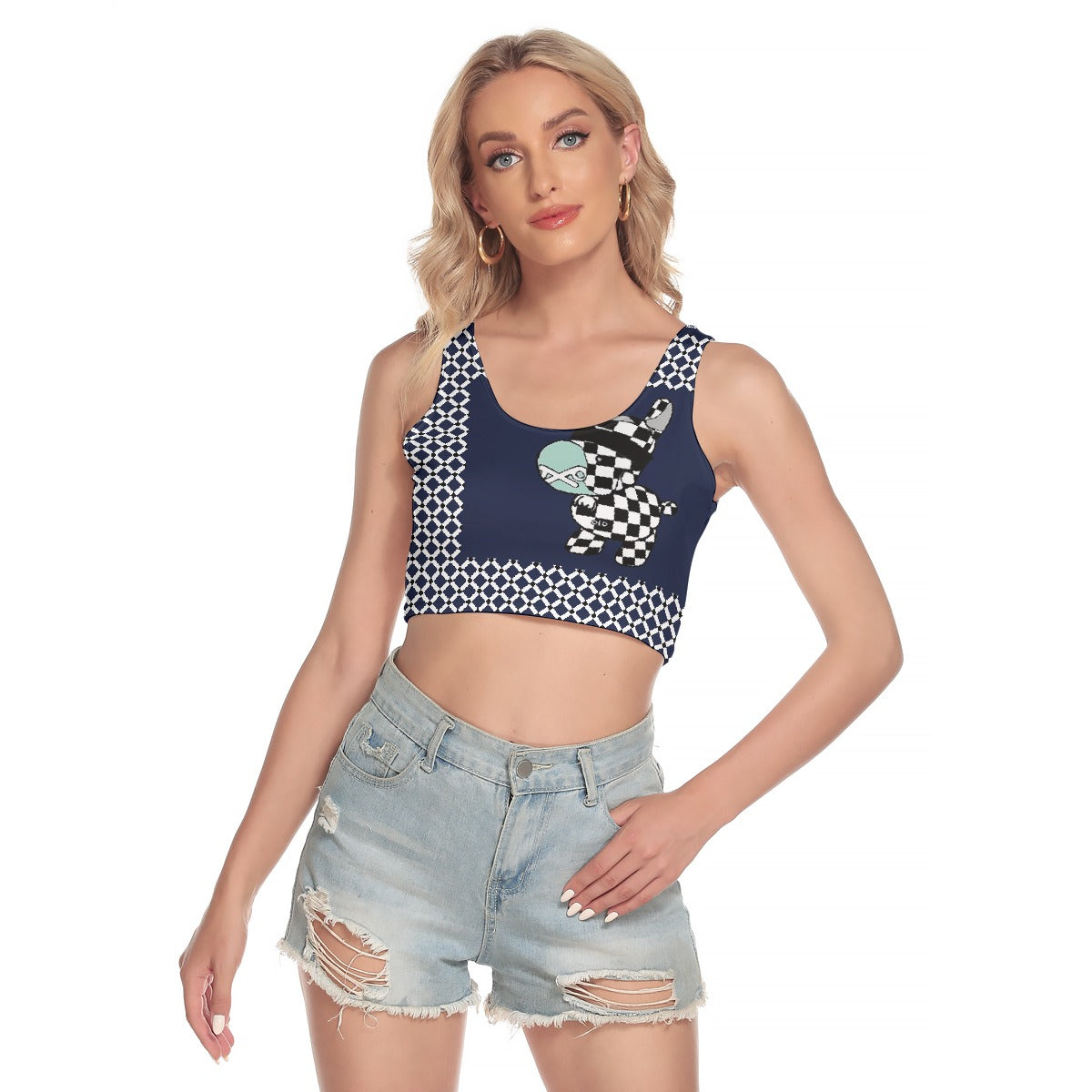 All-Over Print Women's Sport Crop Tank Top