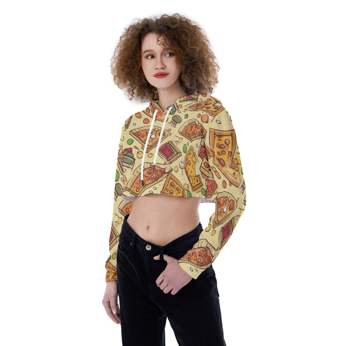 All-Over Print Women's Crop Top Hoodie
