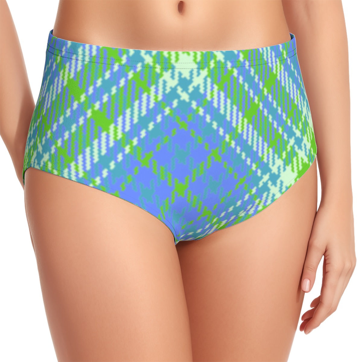 All-Over Print Women's Swimsuit Set With Halter