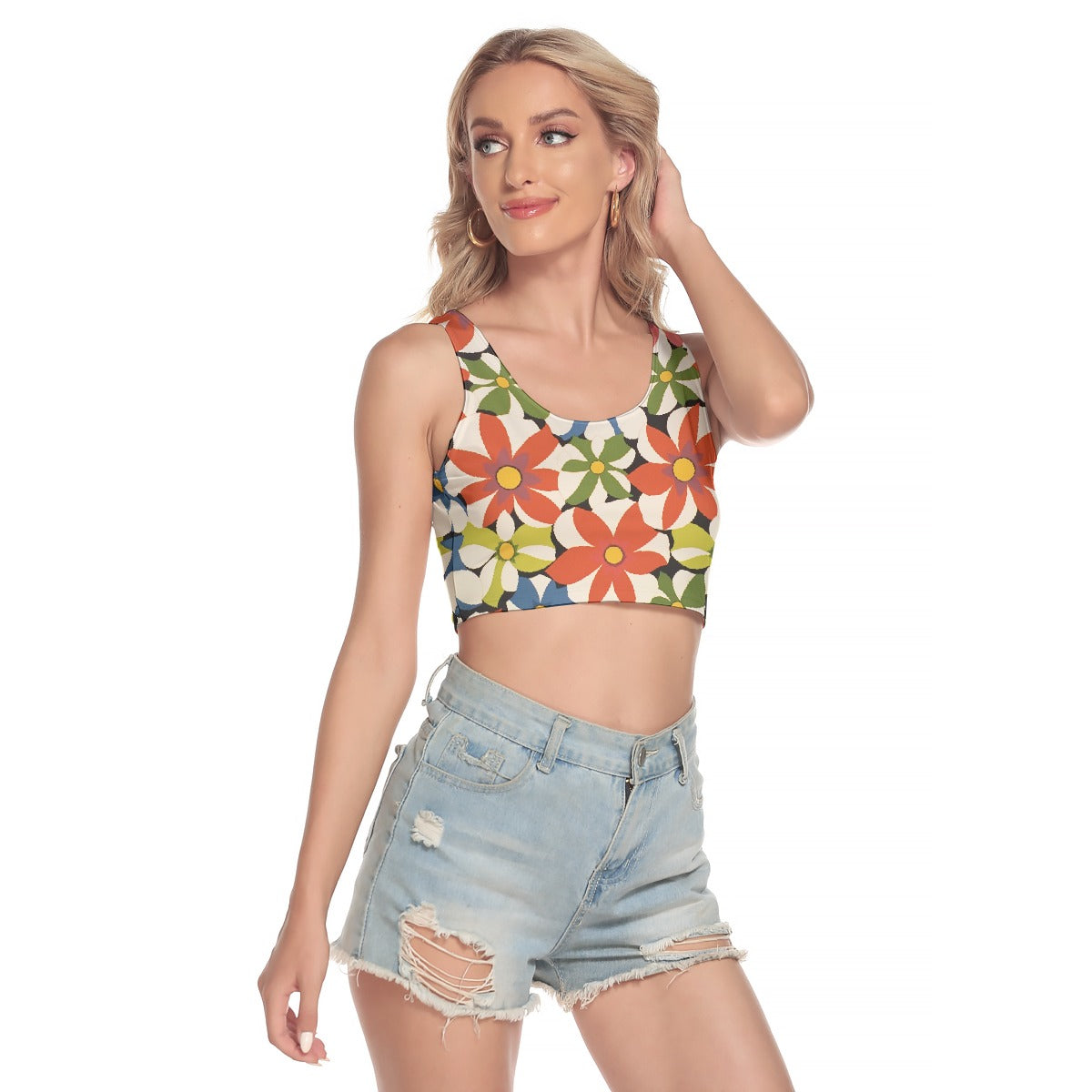 All-Over Print Women's Sport Crop Tank Top