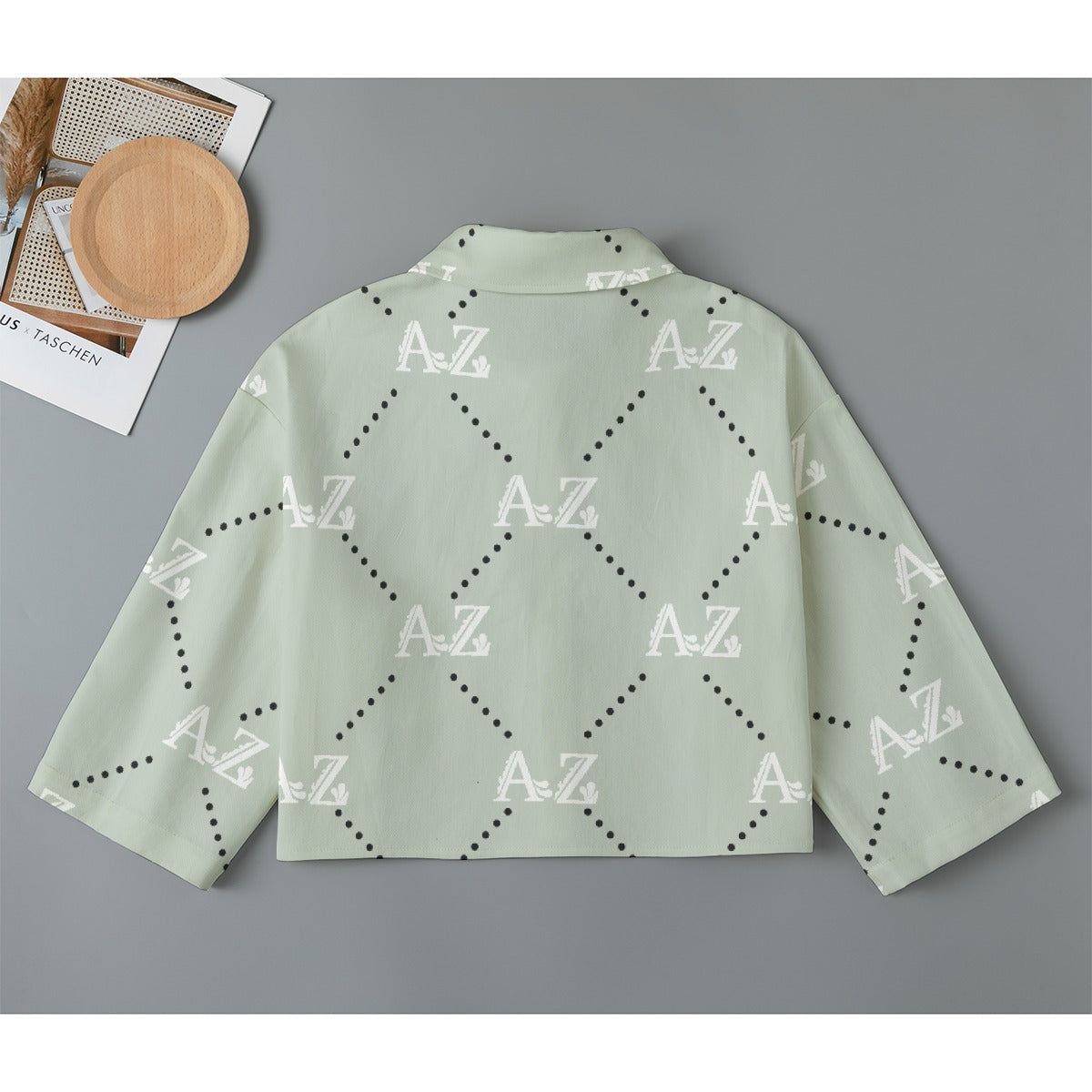 All-Over Print Women's Cropped Jacket | 245GSM Cotton
