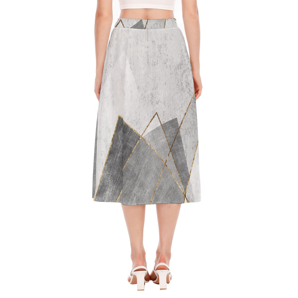 All-Over Print Women's Long Section Chiffon Skirt