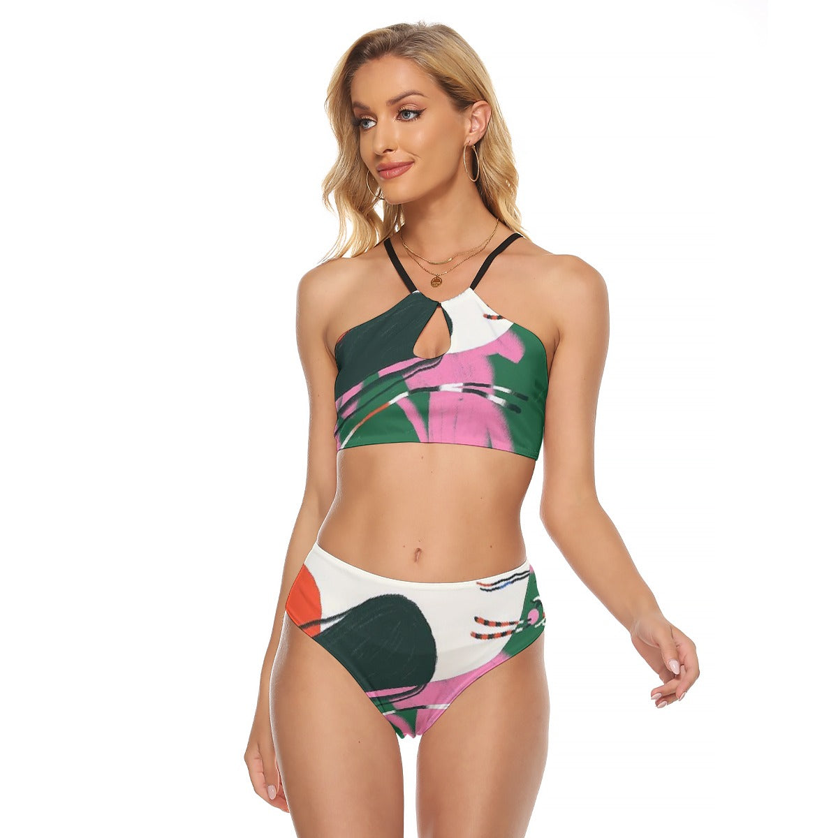 All-Over Print Women's Cami Keyhole One-piece Swimsuit