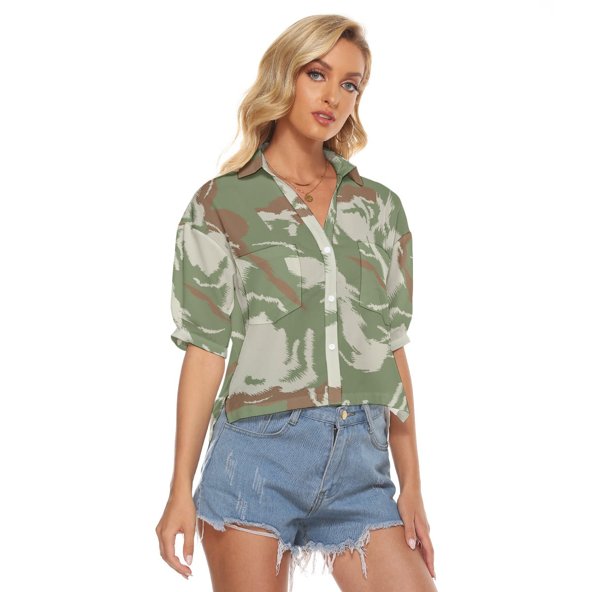 All-Over Print Women's V-neck Shirts