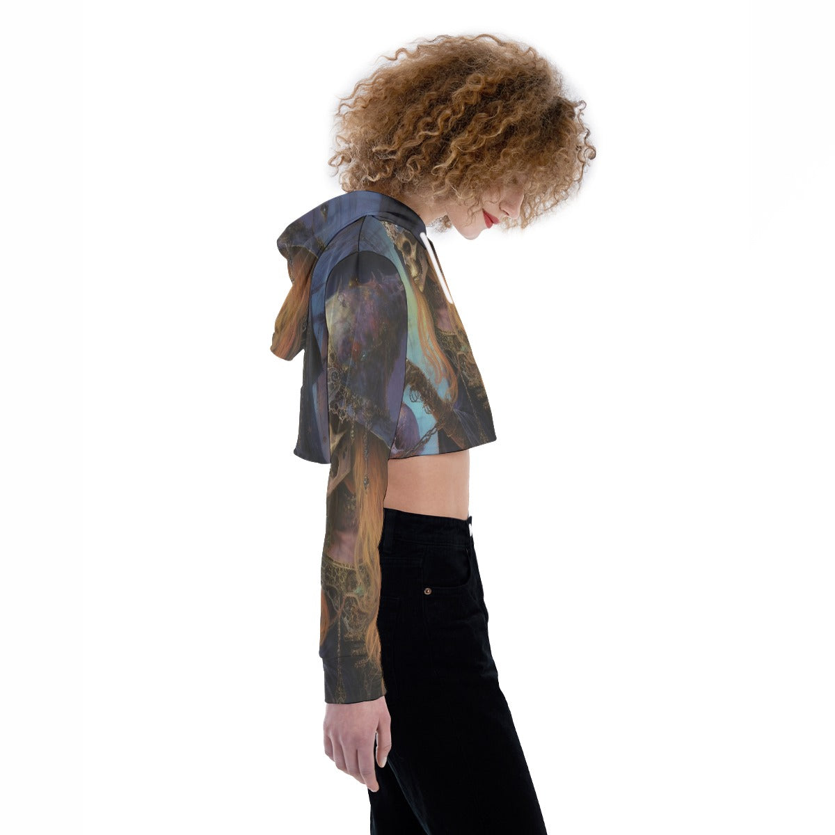 All-Over Print Women's Crop Top Hoodie