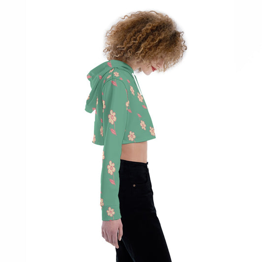 All-Over Print Women's Crop Top Hoodie