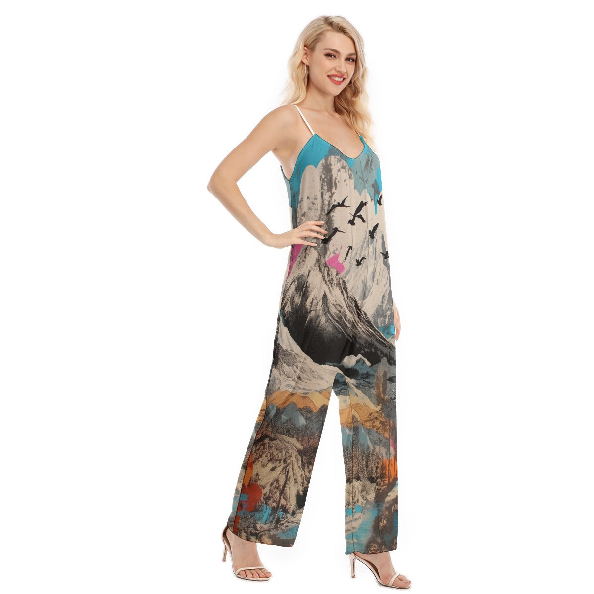 All-Over Print Women's Loose Cami Jumpsuit
