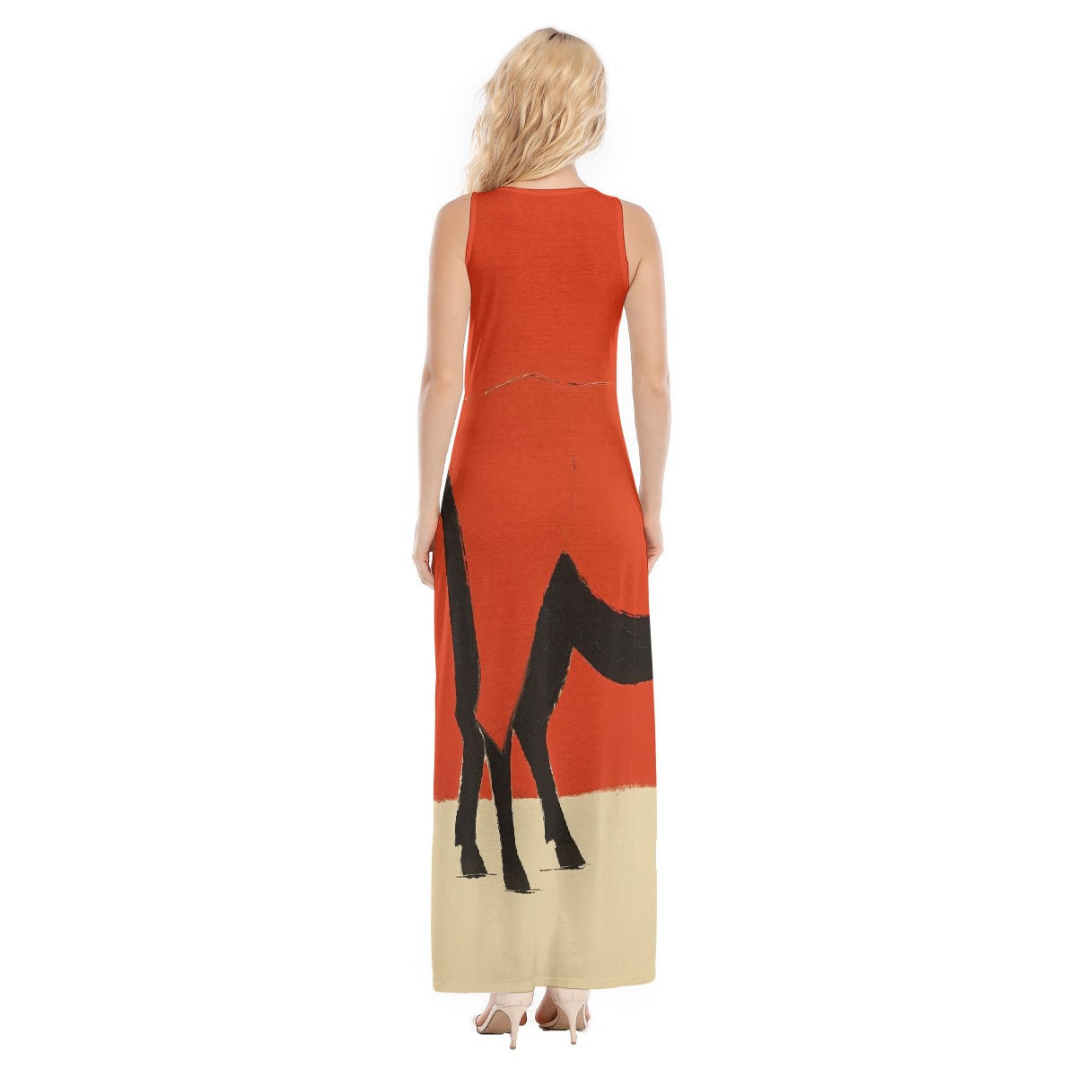 All-Over Print Women's Vest Dress | Length To Ankle