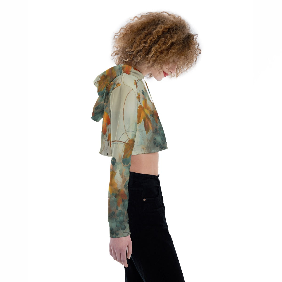 All-Over Print Women's Crop Top Hoodie