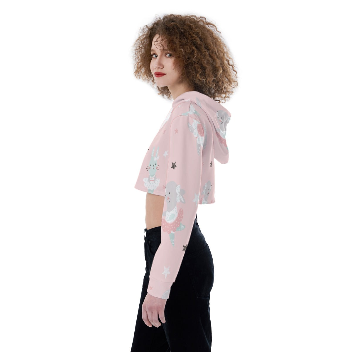 All-Over Print Women's Crop Top Hoodie