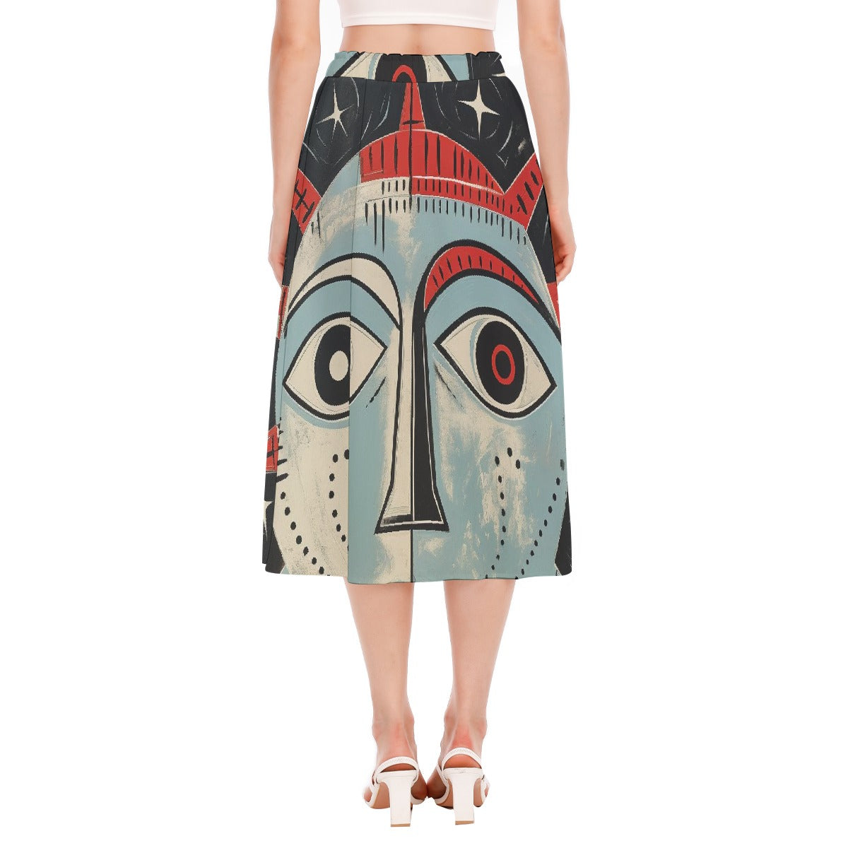 All-Over Print Women's Long Section Chiffon Skirt